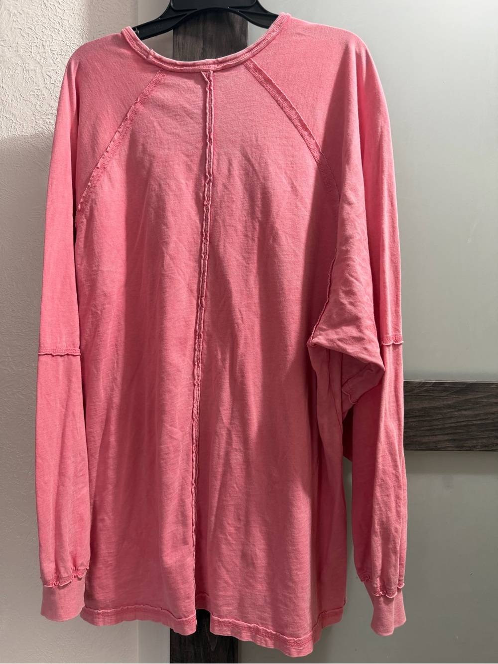 aerie Pink Long-Sleeve Crewneck Tee - Picture 2 of 3